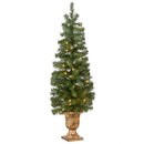 NATIONAL TREE COMPANY PRE-LIT ARTIFICIAL TREE MONTCLAIR SPRUCE 4 FT BLACK/GOLD - Brand New