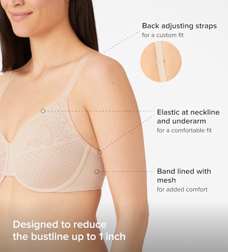 WACOAL WOMEN PLUS SIZE VISUAL EFFECTS UNLINED UNDERWIRE MINIMIZER 857210 - SAND - Like New