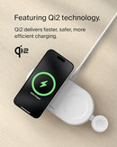 BELKIN 3-IN-1 MAGSAFE-COMPATIBLE CHARGING PAD WITH QI2 15W WIZ021 - WHITE - Like New
