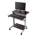 Stand Up Desk Store Two Tier Standing Desk Computer Workstation - Walnut Top - Brand New