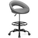 BESTFAIR DRAFTING CHAIR FOR STANDING DESK HEIGHT ADJUSTABLE ROLLING STOOL - GRAY - Like New