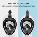 UNIGEAR SNORKEL MASK FULL FACE - SIZE: MEN L/XL - BLACK/BLUE - Like New