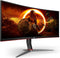 AOC 34" Curved Frameless Monitor Ultrawide QHD 1ms 144Hz CU34G2X - Black/Red Like New