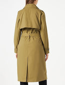 THE DROP NOA TRENCH COAT SIZE MEDIUM - SIZE: WOMEN S - MARTINI OLIVE - Brand New
