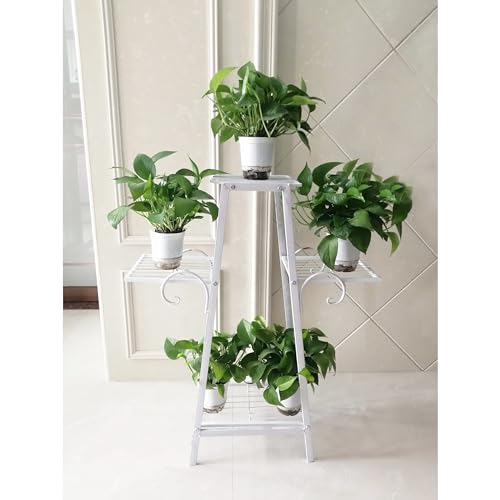 Hi-Line Gift Ltd 3 Tier Plant Stand 78672-A-WT - White - Like New