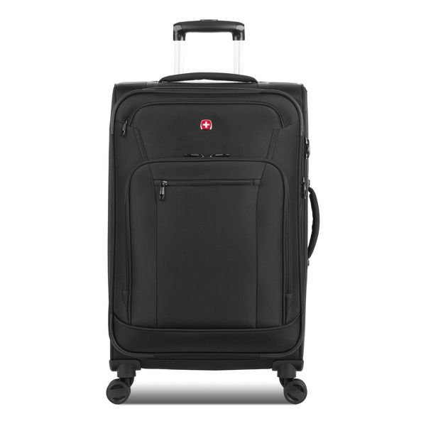 SWISSGEAR ZURICH SOFTSIDE MEDIUM CHECKED SUITCASE - BLACK - Like New