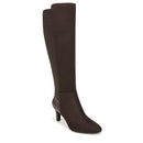B0C4WLGGC1 LifeStride Womens Gracie High Heeled Tall Boots Dark Chocolate 8.5 M - Brand New