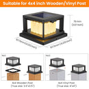 MLAMBERT 12 PACK SOLAR POST LIGHTS OUTDOOR LED FENCE CAP LIGHT 4X4 POSTS - BLACK - Like New