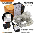 Twinkle Star 66ft 200 LED Indoor String Lights, 8 Modes, CL-200-C - White - Like New