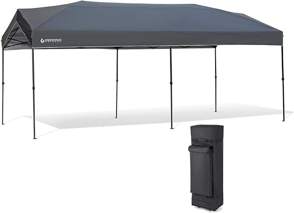 ARROWHEAD OUTDOOR 10’x20’ Pop-Up Canopy Water UV Resistant v2 KGS0392U - GREY Like New