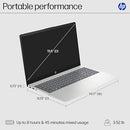 HP 15.6" HD AMD RYZEN 3 7320U 8GB 128GB SSD WINDOWS 11 HOME NATURAL SILVER - Like New