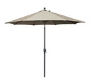 CALIFORNIA UMBRELLA 9 FT. DARK ASH ALUMINUM MARKET PATIO PUSH TILT CRANK - WHEAT - Like New