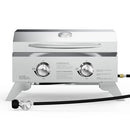 Tabletop Portable BBQ Grill Dual Propane Burner Stainless Steel - Brand New
