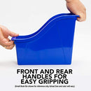 Storex Large Book Bin, Interlocking Plastic Organizer, Purple, 6-Pack - Brand New