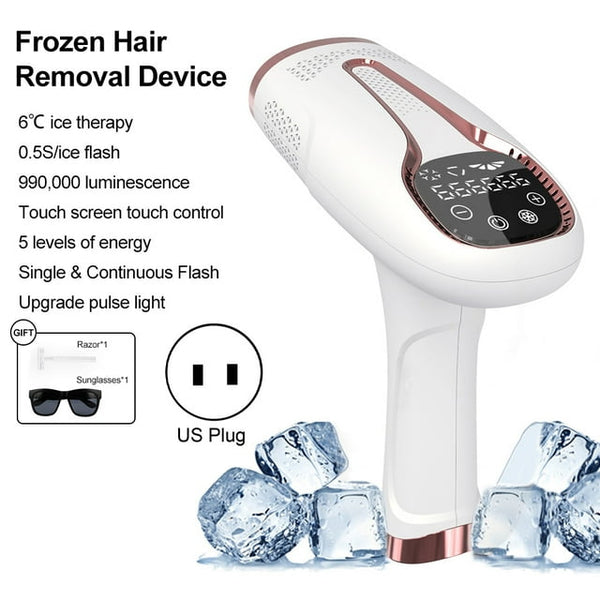 LIGGHIG LASER HAIR REMOVAL PERMANENT ICE COOLING HAIR REMOVAL - WHITE/PINK - Like New