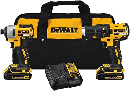 DEWALT 20V MAX Cordless Drill Combo Kit Brushless DCK277C2 - Yellow Like New