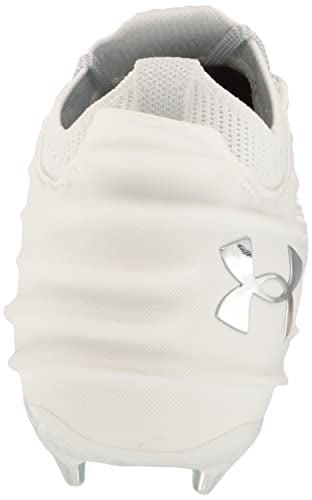 UNDER ARMOUR MEN'S BLUR SMOKE 2.0 MOLD, SIZE 8, WHITE/WHITE/METALIC SILVER - Like New