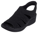 163394 Skechers Women's PIER-LITE - MEMORY MAKER Black/Black Size 8 - Like New