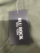 BLU ROCK LARGE OLIVE SHORT SLEEVE T SHIRT - SIZE: MEN L - OLIVE - Brand New