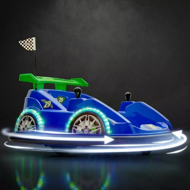 FLYBAR FUNPARK RACER RIDE-ON BUMPER CAR VEHICLE KIDS TODDLERS - BLUE/GREEN - Like New