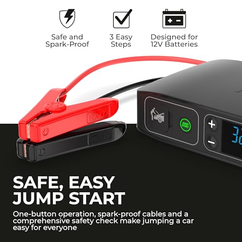 HALO BOLT AIR+ AC 55500 PORTABLE JUMP STARTER 100 PSI AIR COMPRESSOR - BLACK - Like New