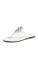 90582 TORY BURCH MILLER SOFT SANDALS NEW IVORY SIZE 7.5 - Like New