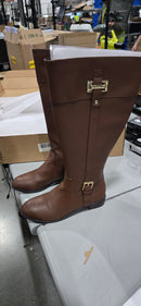 KAREN SCOTT WOMENS DELIEE CLOSED TOE KNEE HIGH RIDING BOOTS - SIZE: 7.5 - COGNAC - Like New