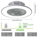 KINDLOV Bladeless Ceiling Fan Remote Control 3 Color 3 Speeds B0B58SS58S - White - Brand New