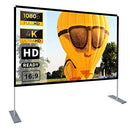 HOIN PROJECTOR SCREEN WITH STAND 100 INCH 16:9 HD 4K OUTDOOR PROJECTOR SCREEN - Like New