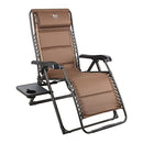 TIMBER RIDGE Zero Gravity Chairs, Folding Chair Padded Lounge - Brown - Brand New