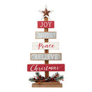 Glitzhome 20" Wooden Christmas Tree Table Decor Farmhouse Xmas Tree B08GFP4YFC - Brand New
