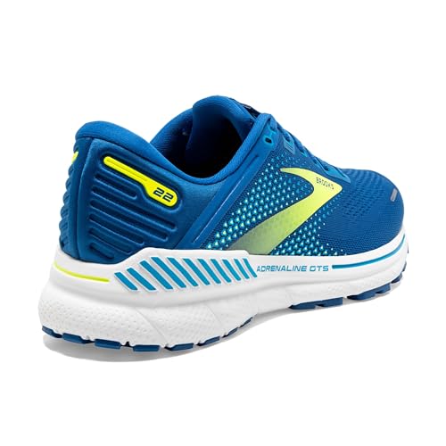 1103661D482 BROOKS MEN'S ADRENELINE GTS 22 SUPPORTIVE BLUE/NIGHTLIFE/WHITE 12.5 - Like New