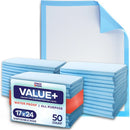 STACK MAN CHUCKS PADS DISPOSABLE [50-PACK] UNDERPADS 17"X 24" - BLUE/WHITE - Brand New