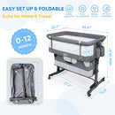 3 in 1 Baby Bassinet, Upgraded Beside Crib with 360 Highly Visible Mesh wall - Like New