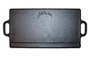 JIM BEAM PRE SEASONED DOUBLE SIDED CAST IRON GRIDDLE PAN BLACK (JB0168) - BLACK - Brand New