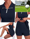 FKEEP WOMEN'S GOLF TENNIS DRESS WITH SHORTS AND POCKETS - SIZE: WOMEN XL - NAVY - Brand New