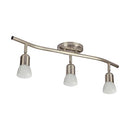 3 Light Track Lighting Wall or Ceiling Light Fixture Adjustable Brushed Nickel - Brand New