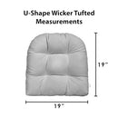 RSH DECOR Tufted U-Shape Wicker Set of 2, 19” x 19,” Outdoor Chair Cushions - Like New