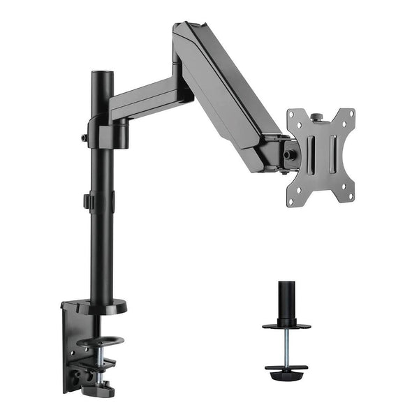 HALTER LCD ADJUSTABLE GAS SPRING DESK MOUNT MONITOR STAND - BLACK - Like New