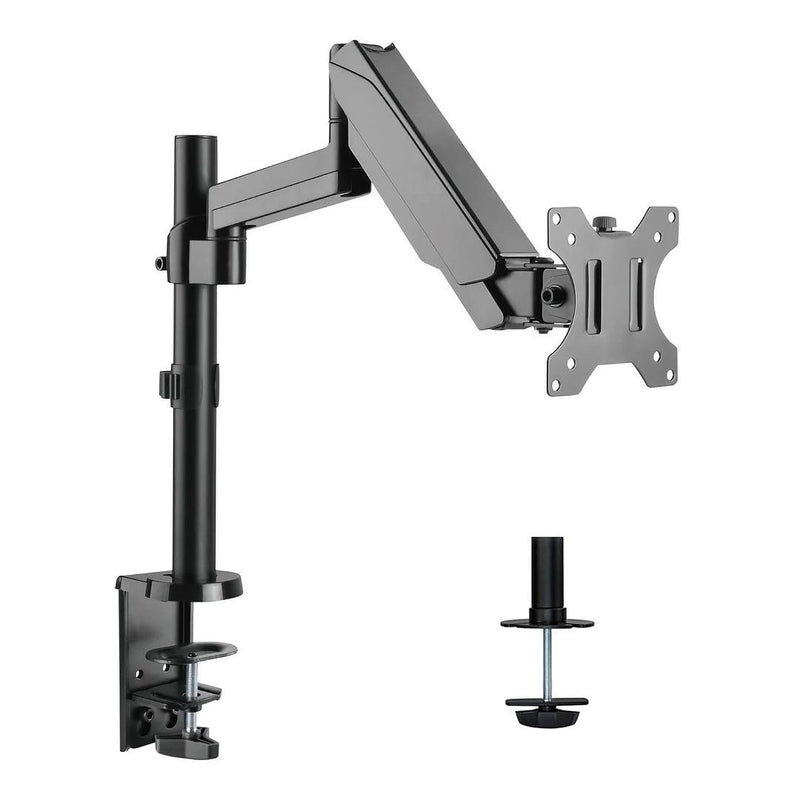 HALTER LCD ADJUSTABLE GAS SPRING DESK MOUNT MONITOR STAND - BLACK - Like New