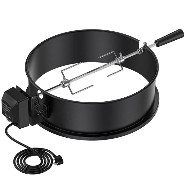 ONLYFIRE BRK-6009 ROTISSERIE RING KIT FOR CHARCOAL GRILLS F-BRK6009-PS1 - Silver - Like New