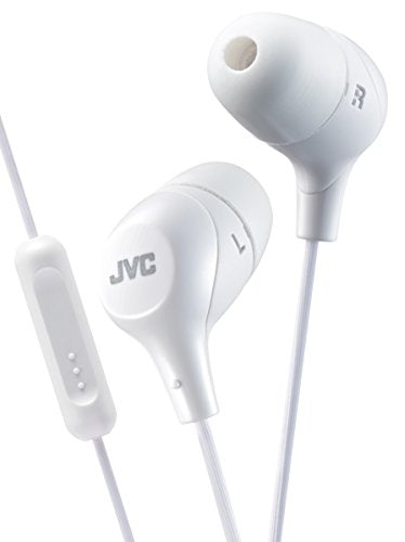 JVC Marshmallow Memory Foam Earbud Mic HAFX38MW - White New