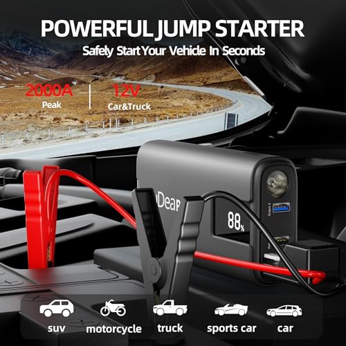 IDEAPLAY IDEAPLAY J10 JUMP STARTER 2000A 12V CAR BATTERY JUMP - Scratch & Dent