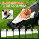 LITHELI CORDLESS LAWN MOWER 2*20V ELECTRIC LAWN MOWERS 16" BLACK & WHITE - Like New