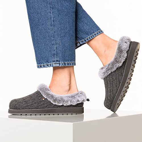 SKECHERS WOMEN'S BOBS KEEPSAKES ICE ANGEL SLIPPER SIZE WOMEN 11 CHARCOAL - Like New