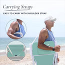 CARIBBEAN JOE Folding Beach Chair, 1 Position Lightweight (200lbs Capacity) - Brand New