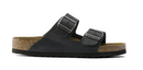 BIRKENSTOCK ARIZONA SOFT FOOTBED OILED LEATHER - SIZE: MEN 8 WOMEN 10 - BLACK - Like New