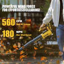 VINCHEST LEAF BLOWER CORDLESS 2X4.0AH BATTERY CHARGER & BLADE - YELLOW - Like New