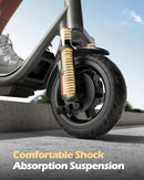 MEGAWHEELS ELECTRIC SCOOTER A1C, FRONT SUSPENSION KICK SCOOTER - BLACK - Like New