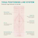 KAYMOAH Yoga Mat with Alignment Marks 72"L x 24"W x 2/5" Thick (Pink) - Brand New